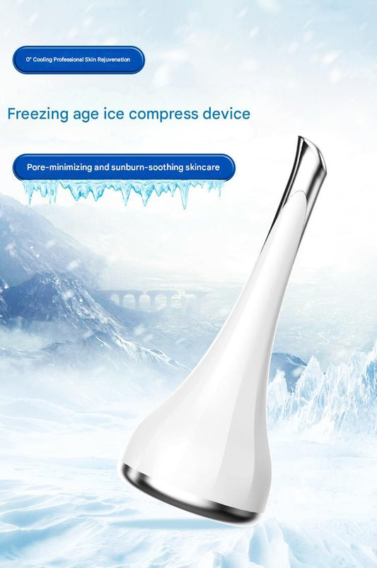 White Flat-Surface Ice Cold Therapy Facial Tool - Mini Ice Hammer Cryo Stick for Pore Shrinking Skin Soothing Sunburn Relief - Reusable ABS+PC Cooling Massager Kemu |Fashion Home Kitchen Beauty