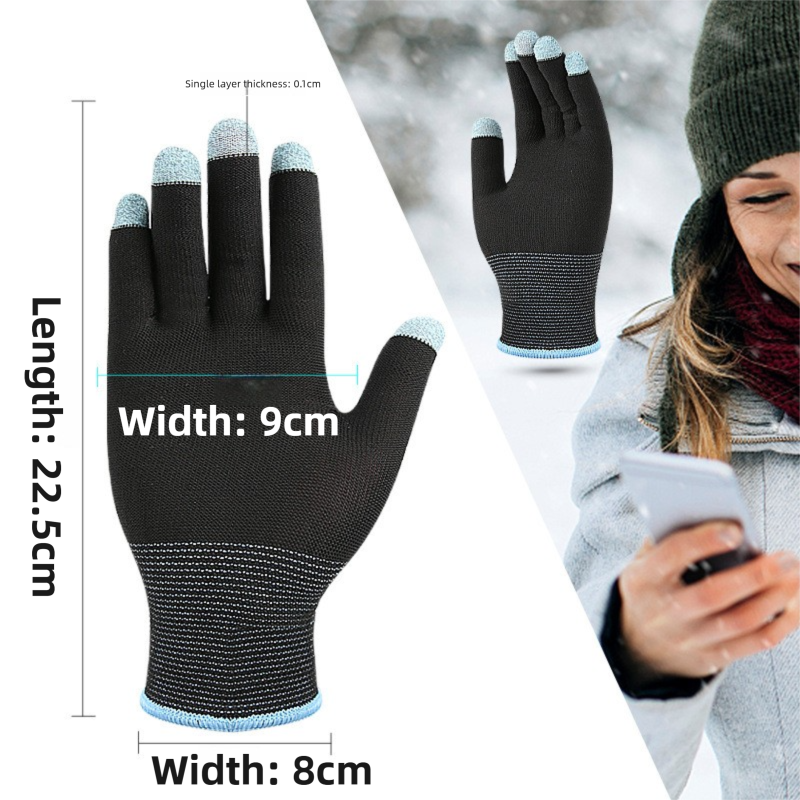 2-Piece Winter Car Safety & Comfort Driving Set with Car Air Vent Gravity Phone Holder and Warm Five-Finger Touchscreen Gloves – One Hand Auto Grip, Triangle Stability & Gravity Locking, All-Season Esports Conductive Touchscreen Gloves Kemu |Fashion Home Kitchen Beauty