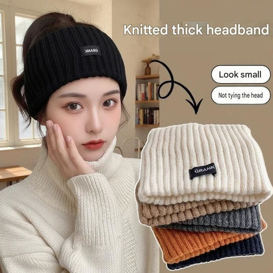 Grey Women's Knitted Headkerchief- Soft Yarn Wide Ear Warmer Head Wrap, Stretchy Non-Slip Forehead Protector for Sports, Yoga, Postpartum Care and Winter Outdoor Activities Kemu |Fashion Home Kitchen Beauty