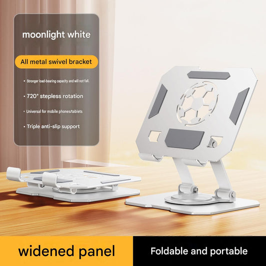 White 360 Degree Rotating Tablet and Phone Stand Adjustable Desktop Holder Foldable Aluminium Alloy Device Stand for Video Calls Streaming Study and Office Us - Kemu |Fashion Home Kitchen Beauty