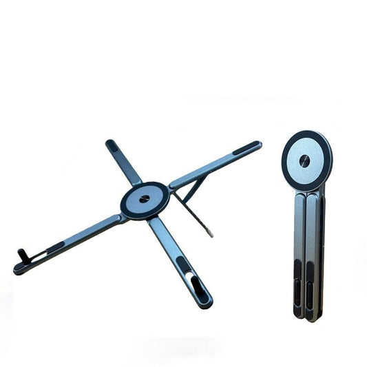 Grayish blue Foldable Magnetic Phone & Tablet Stand Aluminium Alloy Laptop Holder Adjustable Desktop Stand for Mobile Phone, Tablet and Notebook Kemu |Fashion Home Kitchen Beauty