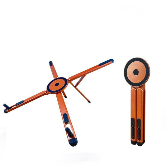 Orange Foldable Magnetic Phone & Tablet Stand Aluminium Alloy Laptop Holder Adjustable Desktop Stand for Mobile Phone, Tablet and Notebook Kemu |Fashion Home Kitchen Beauty