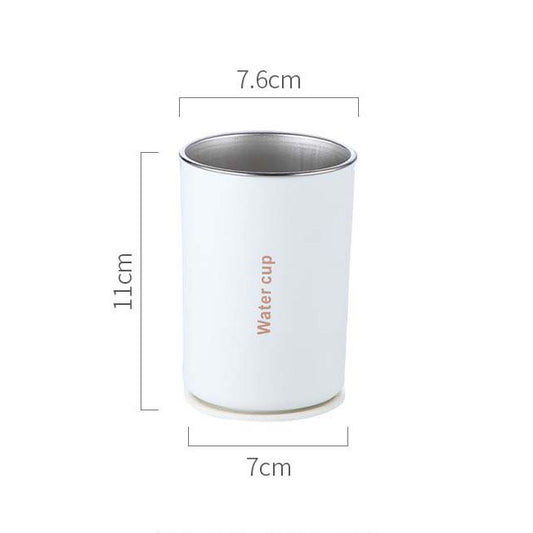 White 304 Stainless Steel Magnetic Hanging Water Bottle, 12.17 oz Double-Wall Insulated Coffee/Milk Cup with Magnetic Coaster Kemu |Fashion Home Kitchen Beauty