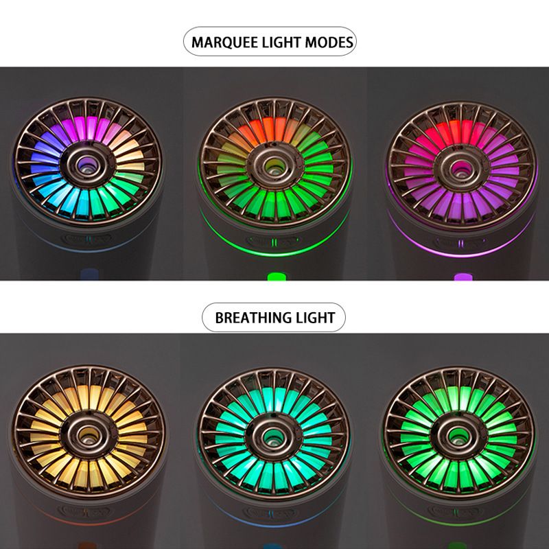 White USB Rechargeable Car Aroma Diffuser Humidifier with Ambient Light, 300ml Portable Mist Air Freshener for Vehicle Office Home Kemu |Fashion Home Kitchen Beauty