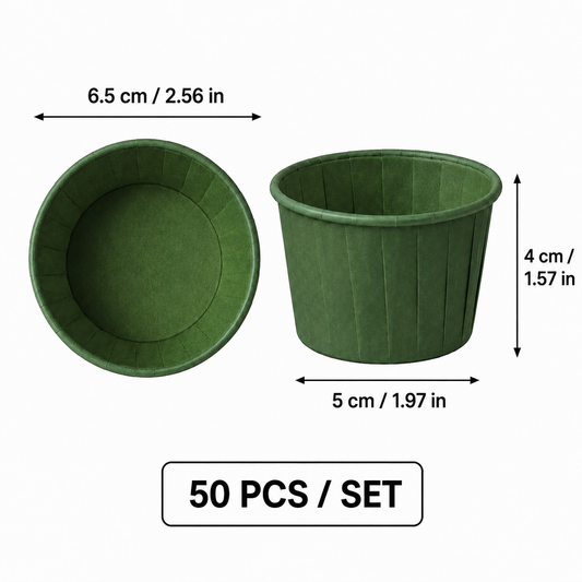 Green 50Pcs Cupcake Baking Cups 2.56in Greaseproof Paper Liners for Muffins Cupcakes Air Fryer and Dessert Baking, Disposable Fluted Baking Cups for Home Kitchen Use Kemu |Fashion Home Kitchen Beauty