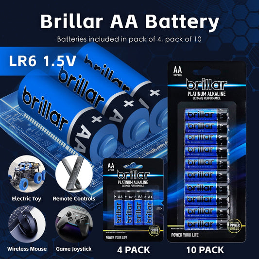 48 Pcs Brillar AA Platinum Alkaline Batteries Kemu |Fashion Home Kitchen Beauty