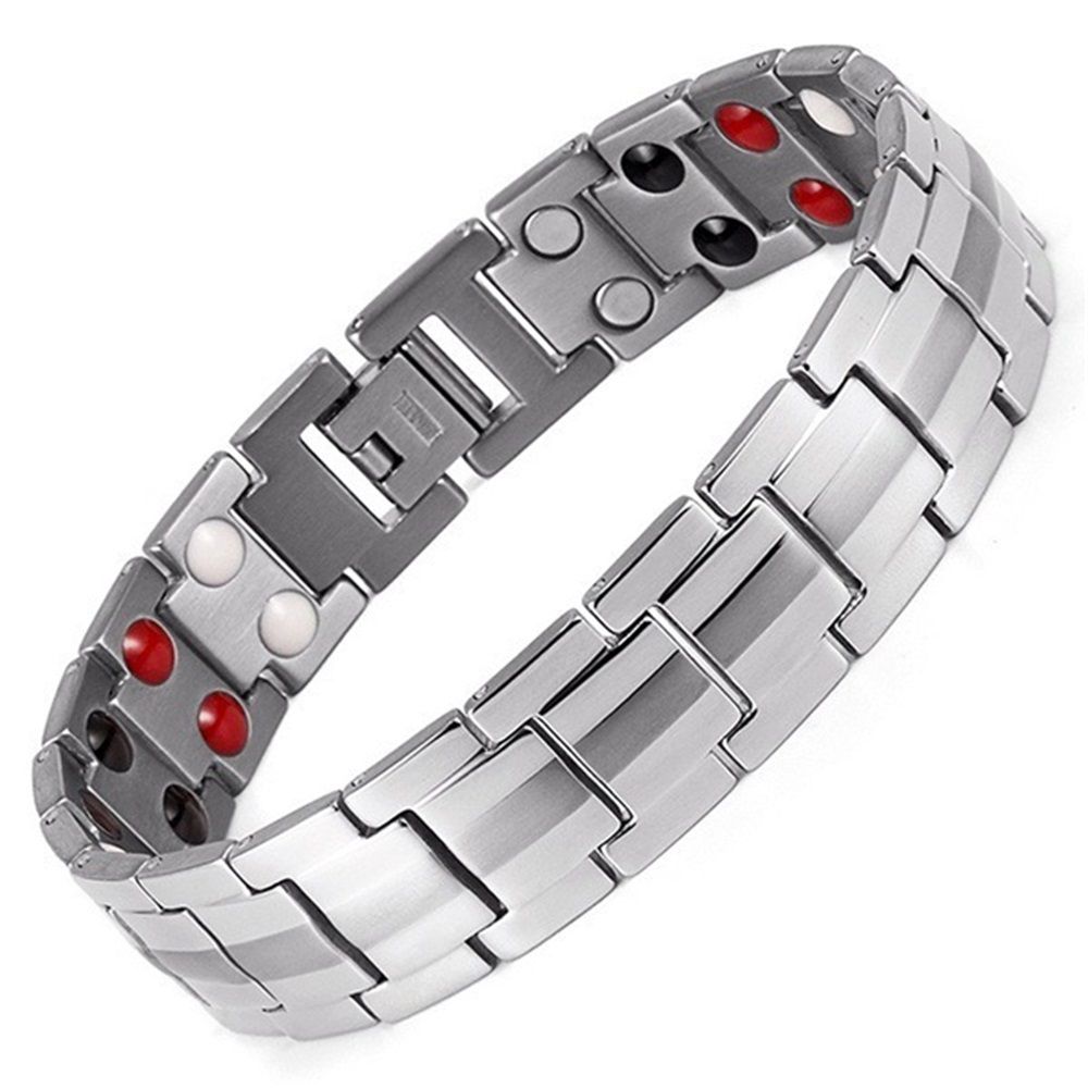 Zinc alloy Cross Bracelet for Men,Magnetic Therapy Bracelet with Magnets - with Double Row 4 Elements Magnets Kemu |Fashion Home Kitchen Beauty
