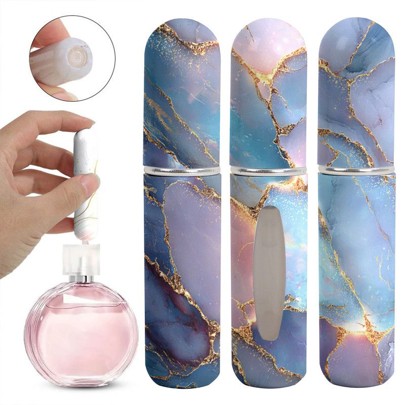 3-Pack - 5ml Portable Perfume Refill Bottles, Bottom-Fill Leak-Proof Travel Spray Bottles - Starry Blue Kemu |Fashion Home Kitchen Beauty