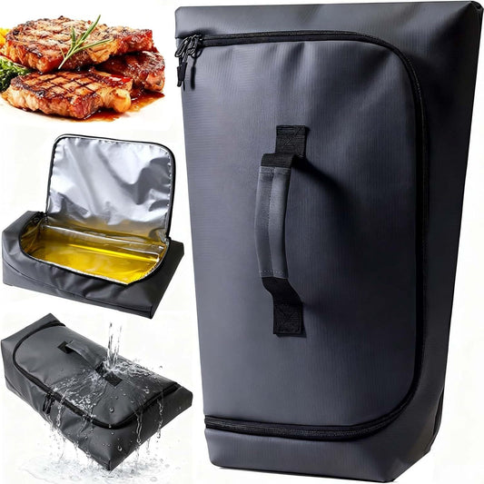BBQ Blanket for Resting Meat, Leak-Proof Insulated Meat Resting Bag, 270° Top Opening for Large Briskets, Turkey, Washable Smoker Accessories Gifts for Men or BBQ Lovers - 21in Kemu |Fashion Home Kitchen Beauty