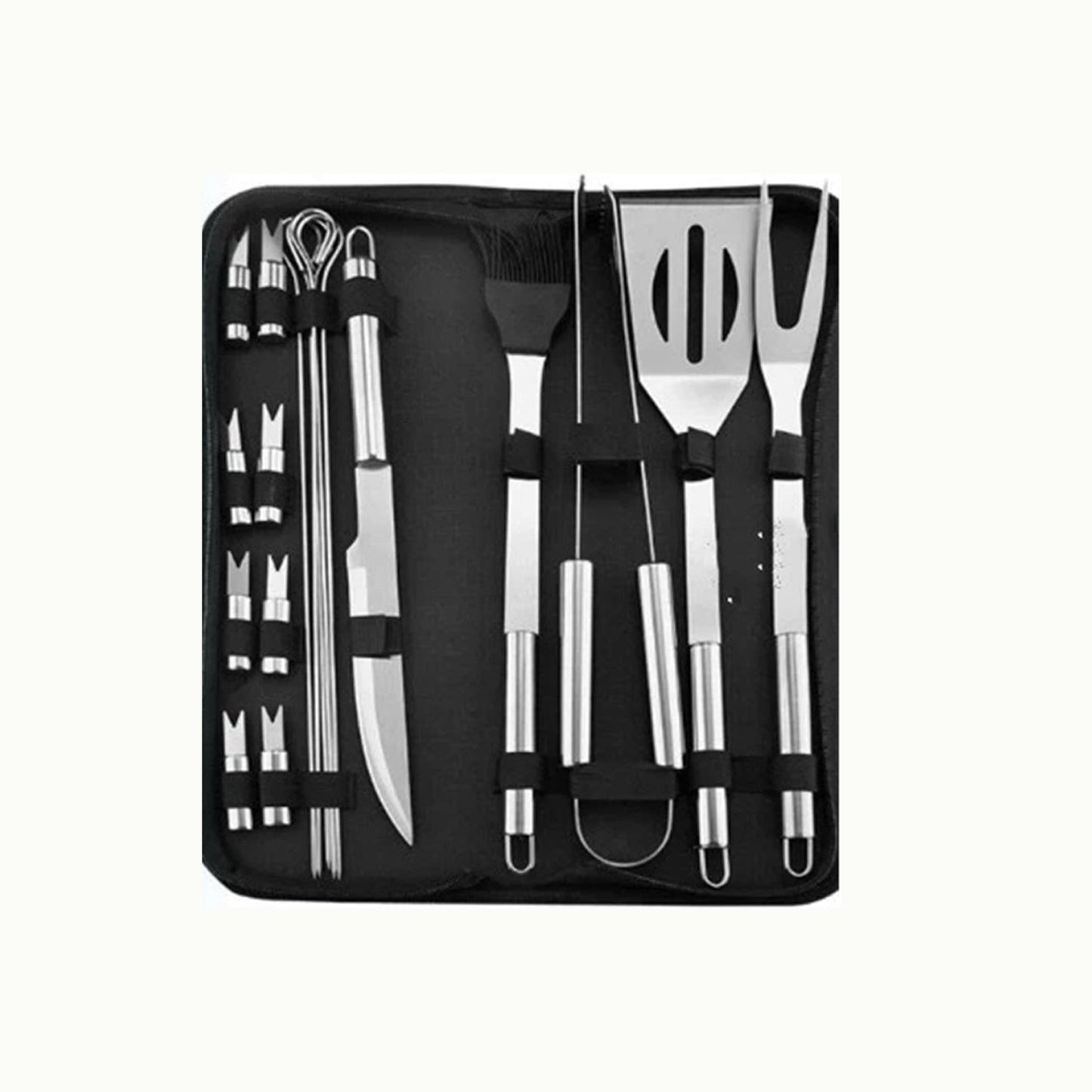 18-Piece BBQ Grill Tool Set | Heavy-Duty Stainless Steel Utensils with Carry Case – Grilling Gift for Men Kemu |Fashion Home Kitchen Beauty