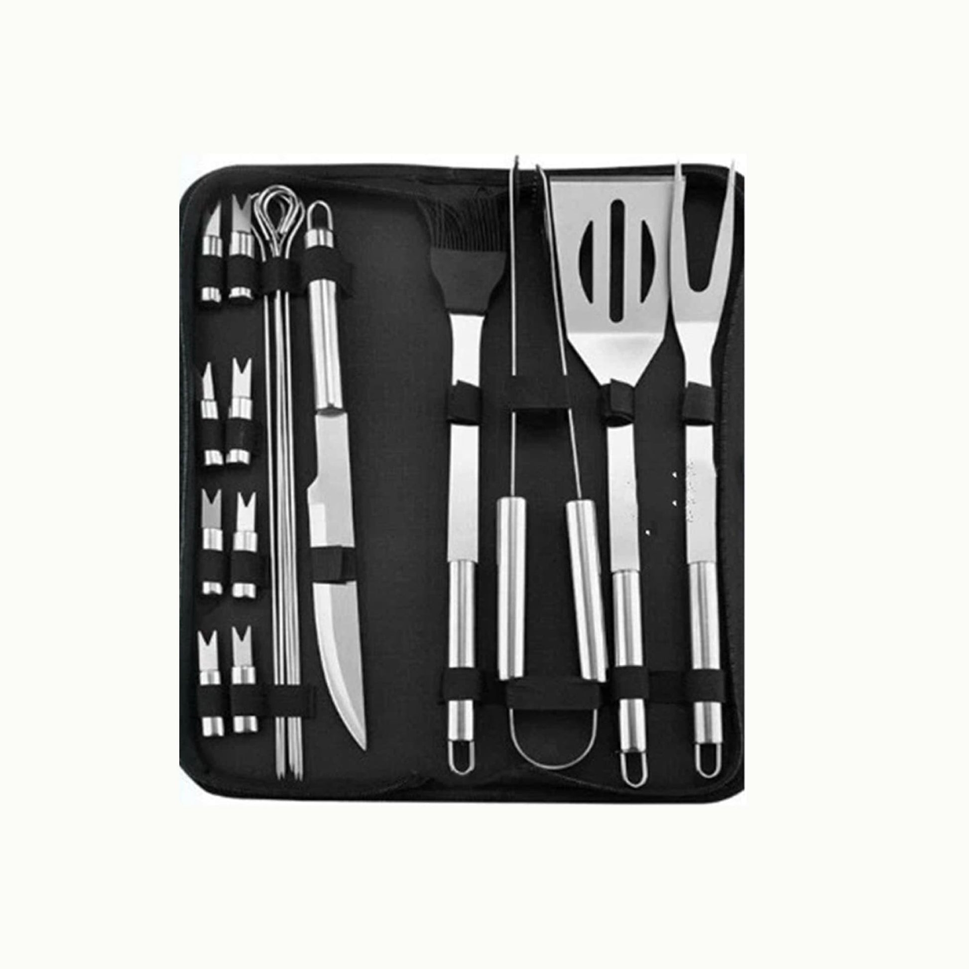 18-Piece BBQ Grill Tool Set | Heavy-Duty Stainless Steel Utensils with Carry Case – Grilling Gift for Men Kemu |Fashion Home Kitchen Beauty