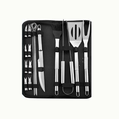18-Piece BBQ Grill Tool Set | Heavy-Duty Stainless Steel Utensils with Carry Case – Grilling Gift for Men Kemu |Fashion Home Kitchen Beauty