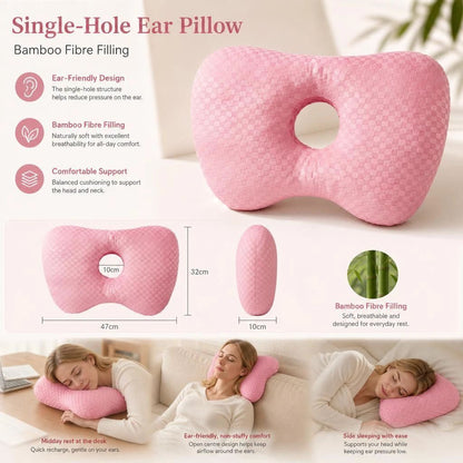 Big Size Pressure Relief Ear Pillow 47x32x10, Pink, Thoughtful Gift For Long Hours Rest Kemu |Fashion Home Kitchen Beauty