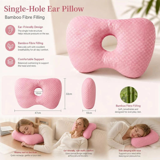 Big Size Pressure Relief Ear Pillow 47x32x10, Pink, Thoughtful Gift For Long Hours Rest Kemu |Fashion Home Kitchen Beauty