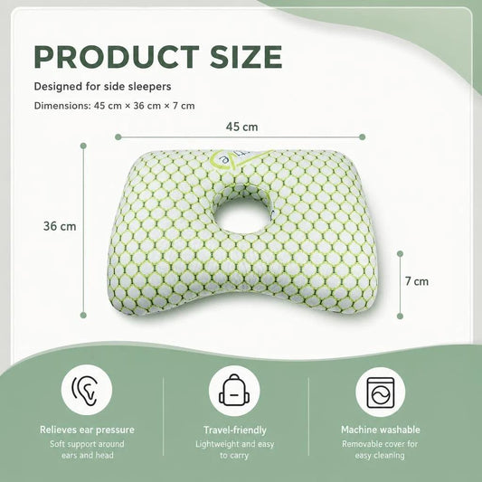 Big Size Pressure Relief Ear Pillow 47x32x10, Pink, Thoughtful Gift For Long Hours Rest Kemu |Fashion Home Kitchen Beauty