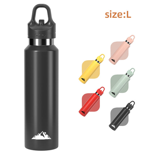 Black 680ml Insulated Stainless Steel Water Bottle - Leakproof One-Click Lid Thermal Flask for Hot & Cold Drinks Kemu |Fashion Home Kitchen Beauty