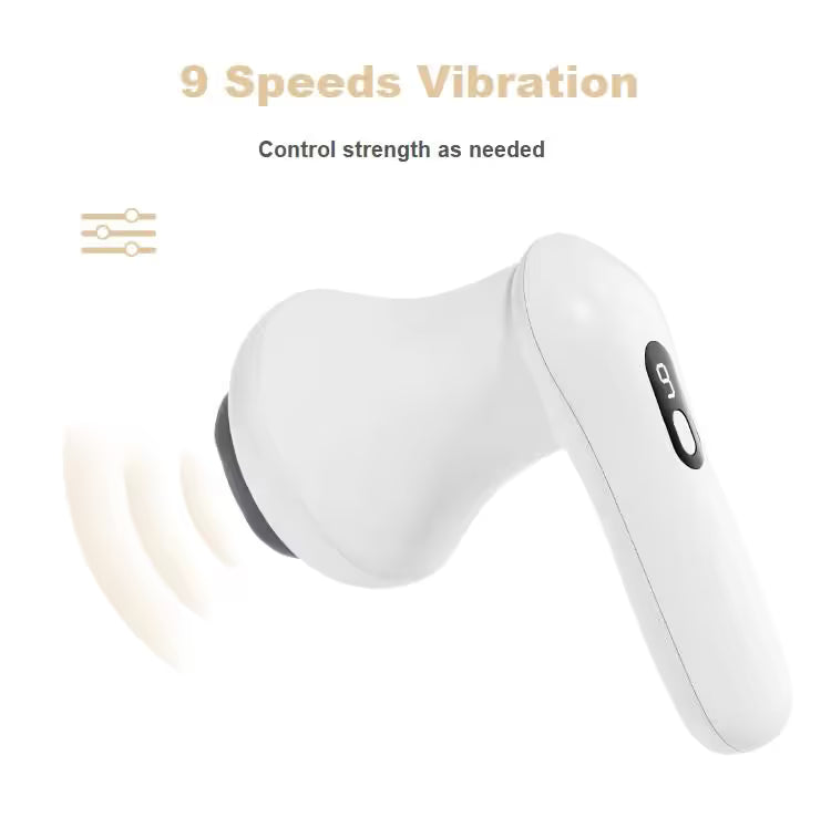 Purple Wireless Multi Function Fat Burning & Body Shaping Massager with 9 Speed Levels, 5 Massage Heads, Smart Digital Display and Type-C Charging - Portable Slimming Vibration Machine for Muscle Relaxation Sculpting Kemu |Fashion Home Kitchen Beauty