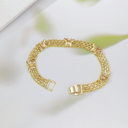 Hollow Butterfly Chain Bracelet – Vintage Gold Copper | Adjustable Kemu |Fashion Home Kitchen Beauty