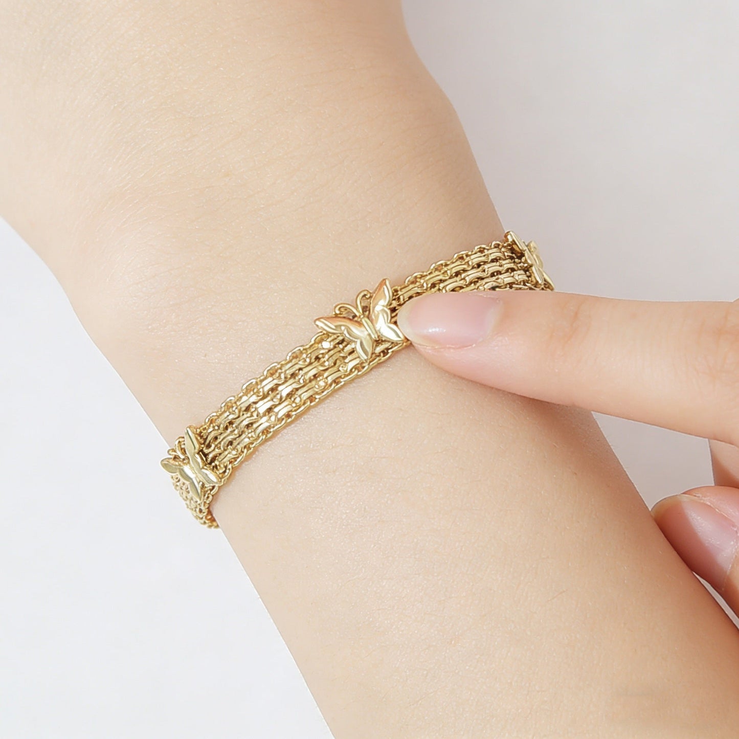 Hollow Butterfly Chain Bracelet – Vintage Gold Copper | Adjustable Kemu |Fashion Home Kitchen Beauty