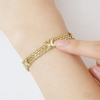 Hollow Butterfly Chain Bracelet – Vintage Gold Copper | Adjustable Kemu |Fashion Home Kitchen Beauty
