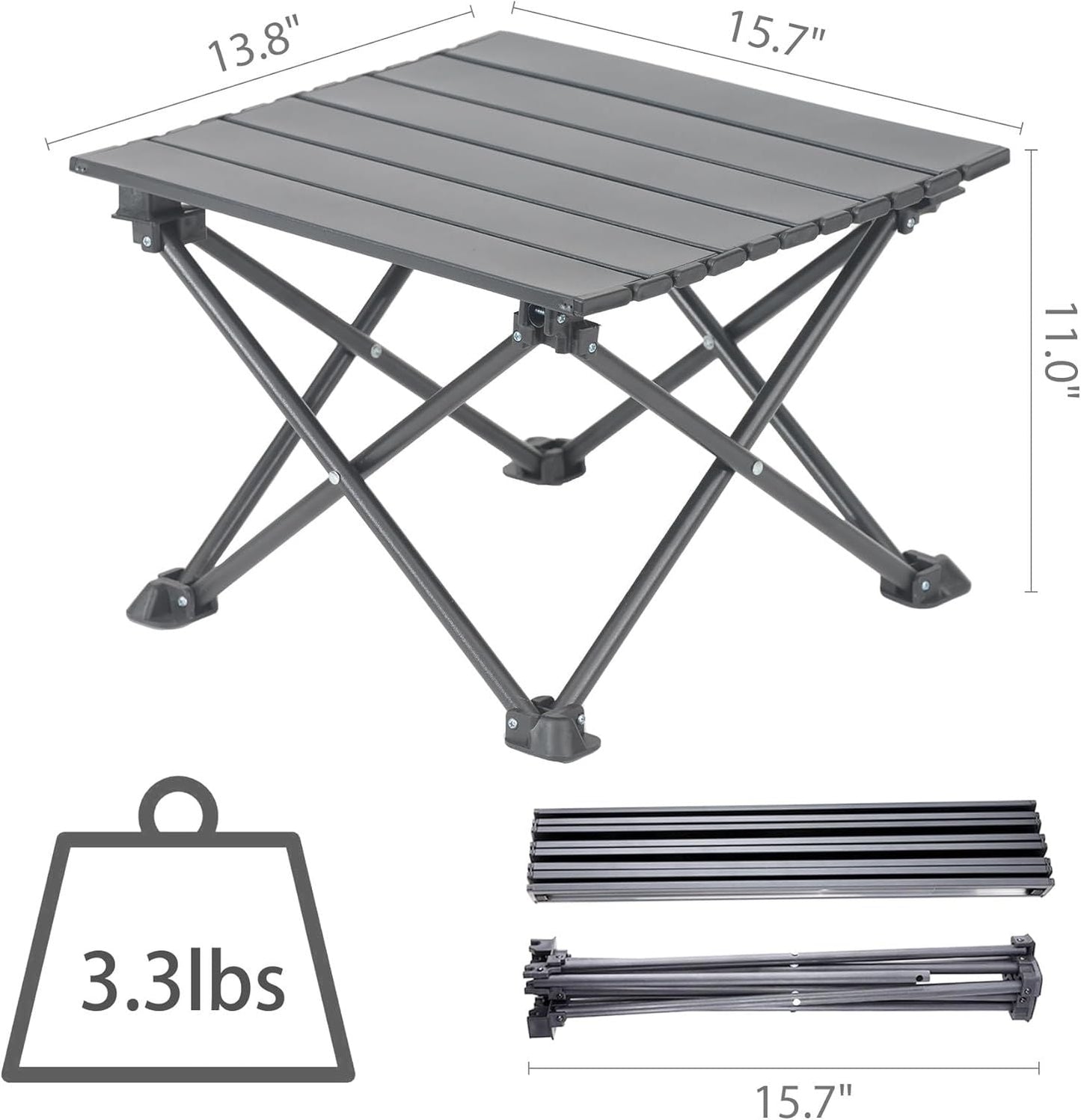 Portable Roll-Up Camping Table | Lightweight Folding Outdoor Table with Carry Bag | Seats 4 – Black Kemu |Fashion Home Kitchen Beauty