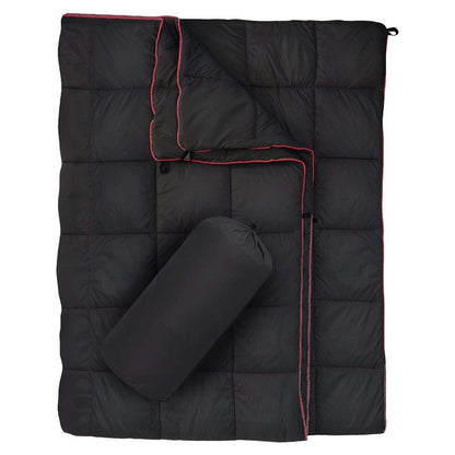 200x140cm Black Large Outdoor Camping Down Cotton Wearable Warmth Blanket, Quilted Poncho Shawl Throw with Storage Bag, Lightweight Warm Camping Quilt for Camping Travel Home Use Kemu |Fashion Home Kitchen Beauty