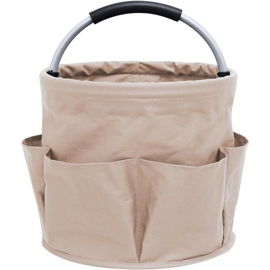 Garden Tool Organizer Bag Collapsible Tool Bag Foldable Tool Organizer Outdoor Camping Garden Harvest Basket Cleaning Supply Caddy with Handle for Home Bathroom Storage Bath Wash Bag（khaki） Kemu |Fashion Home Kitchen Beauty