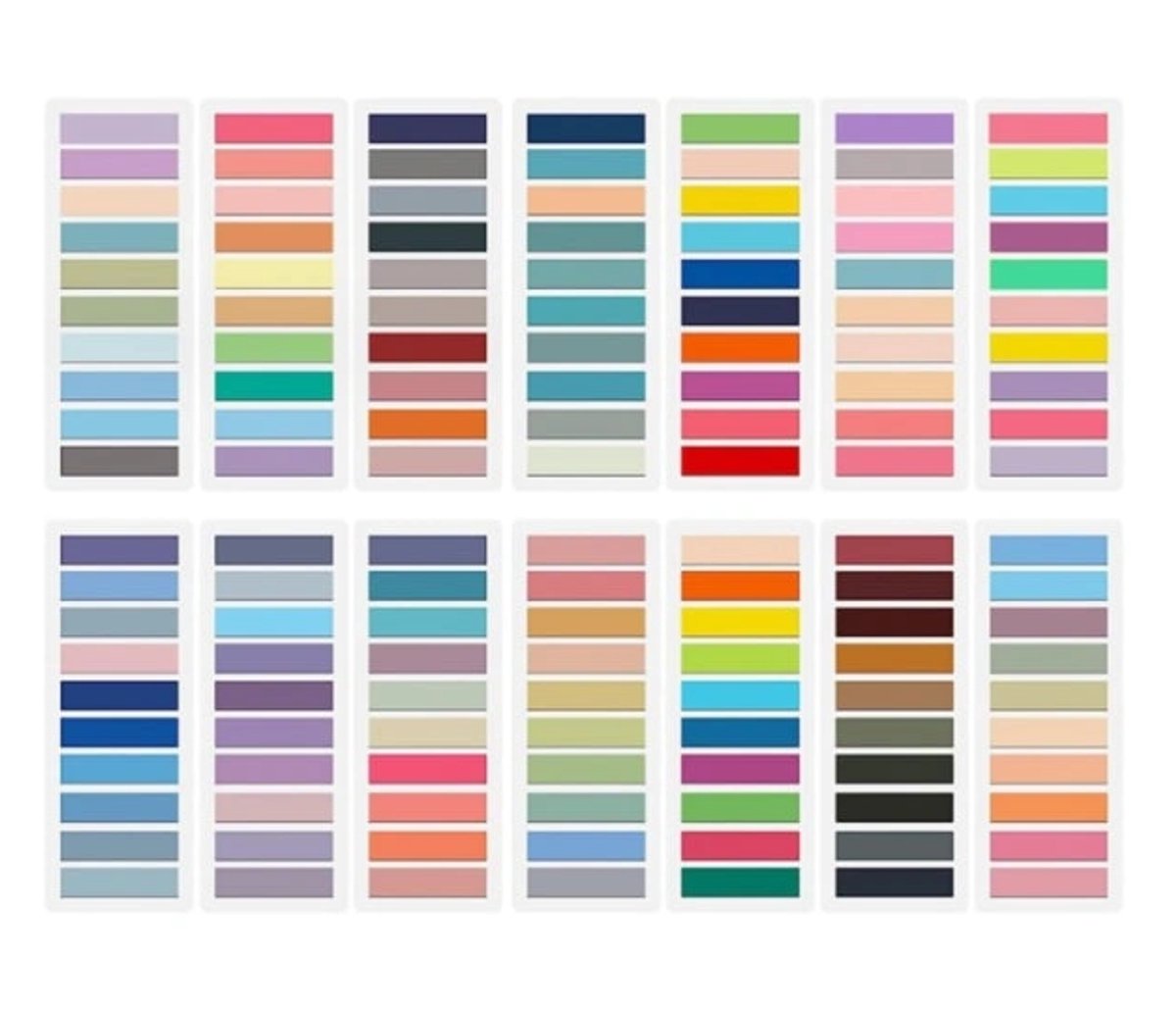 Color index stickers 2000-piece 1.6×0.5 inch – PET, page markers - Kemu |Fashion Home Kitchen Beauty