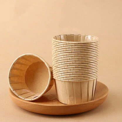 Light Brown 50Pcs Cupcake Baking Cups 2.56in Greaseproof Paper Liners for Muffins Cupcakes Air Fryer and Dessert Baking, Disposable Fluted Baking Cups for Home Kitchen Use Kemu |Fashion Home Kitchen Beauty