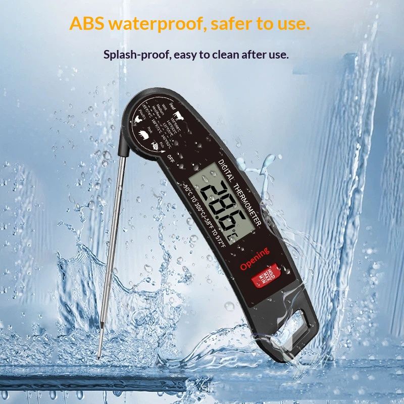 Digital Meat Thermometer - Fast Instant Read Food Thermometer, Waterproof Kitchen Thermometer with Backlight & Hold Function for Cooking, Candy Making, Outside Grill Kemu |Fashion Home Kitchen Beauty