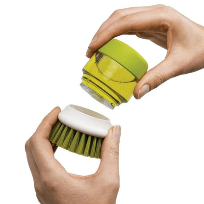 Dish Brush with Soap Dispenser & Stand | Auto-Dispensing Kitchen Scrub Brush – Green Kemu |Fashion Home Kitchen Beauty