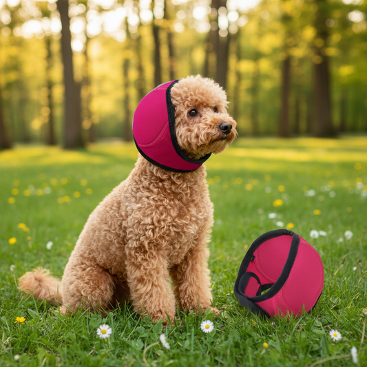 Large Rose Red Dog Ear Cover, Noise-Reducing Grooming Hood Kemu |Fashion Home Kitchen Beauty