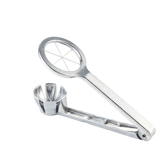 Egg Slicer Wedger - Cuts Hard Boiled Eggs Into 6 Equal Wedges in One Press, Stainless Steel Wires - Kemu |Fashion Home Kitchen Beauty