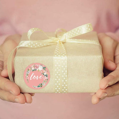 Label - 2 rolls (1000 pieces per roll) - Sealing sticker - Sealing sticker - Sticker - Flower stickers - Envelope sealing sticker - Gift sealing - Coded label stickers - self-adhesive labels - for gifts, wedding, birthday, party, packaging Kemu |Fashion Home Kitchen Beauty