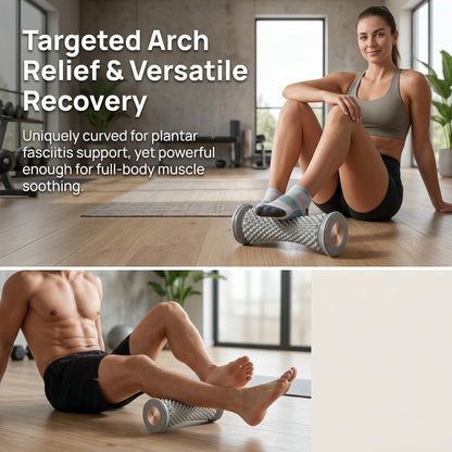Foot Massager Roller for Plantar Fasciitis Relief - Home Muscle Recovery Tool with Acupressure Nodes, Versatile for Full-Body Soothing After Workouts or Long Days on Feet (Green) Kemu |Fashion Home Kitchen Beauty