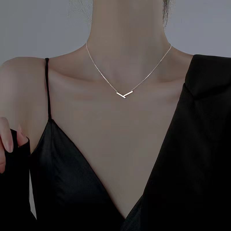 Necklace Women Alloy Bow Water Wave Chain Geometric necklace Kemu |Fashion Home Kitchen Beauty