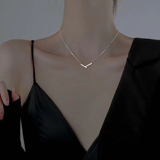Necklace Women Alloy Bow Water Wave Chain Geometric necklace Kemu |Fashion Home Kitchen Beauty