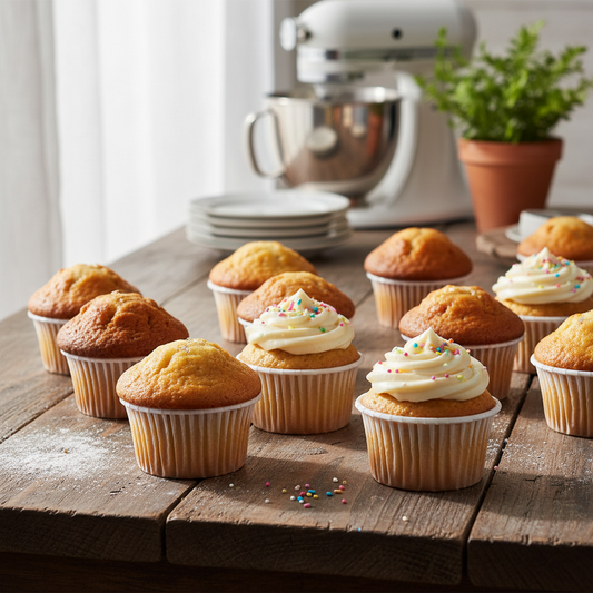 White 50-Pack Cupcake Liners, Greaseproof Paper Baking Cups Kemu |Fashion Home Kitchen Beauty