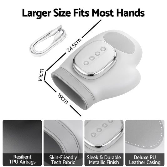 Livemor Hand Massager with Heat and Compression for Arthritis Carpal Tunnel | Large Hand Chamber Fits Left or Right Hand, with 5 Compression Levels, 3 Modes, and 3 Heat Levels, Gift for Women Men Kemu |Fashion Home Kitchen Beauty