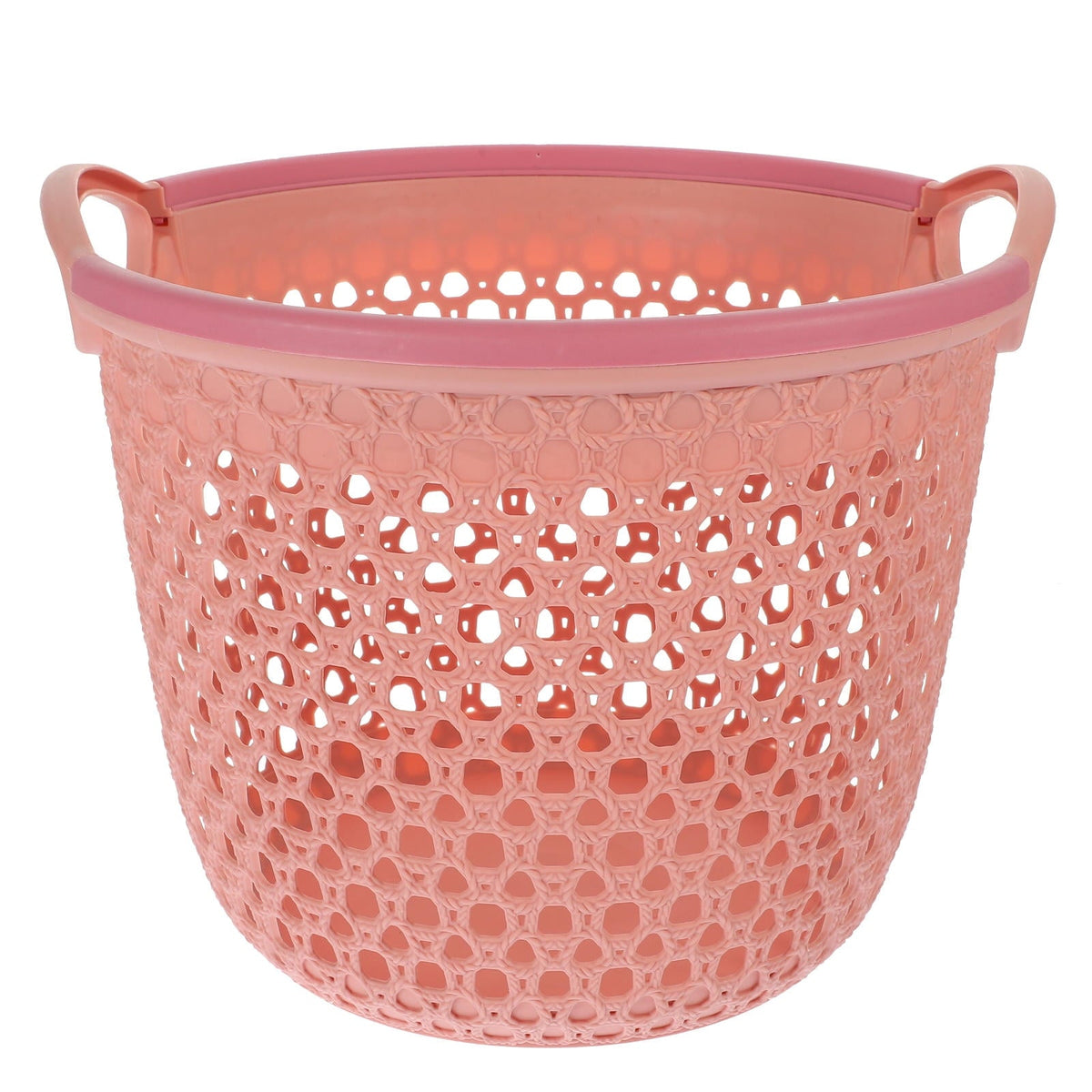 Portable Laundry Basket Pink Hollow Laundry Management with Handle PP Kemu |Fashion Home Kitchen Beauty