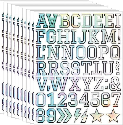 Letter stickers - 10-sheet vinyl letter stickers - 1.5-inch self-adhesive alphabet and number stickers - waterproof - suitable for mailboxes, windows, doors, cars, boats, house numbers (Style B) - Kemu |Fashion Home Kitchen Beauty