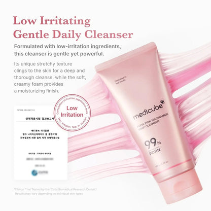 MEDICUBE PDRN Pink Niacinamide Whip Cleanser 120ml Kemu |Fashion Home Kitchen Beauty