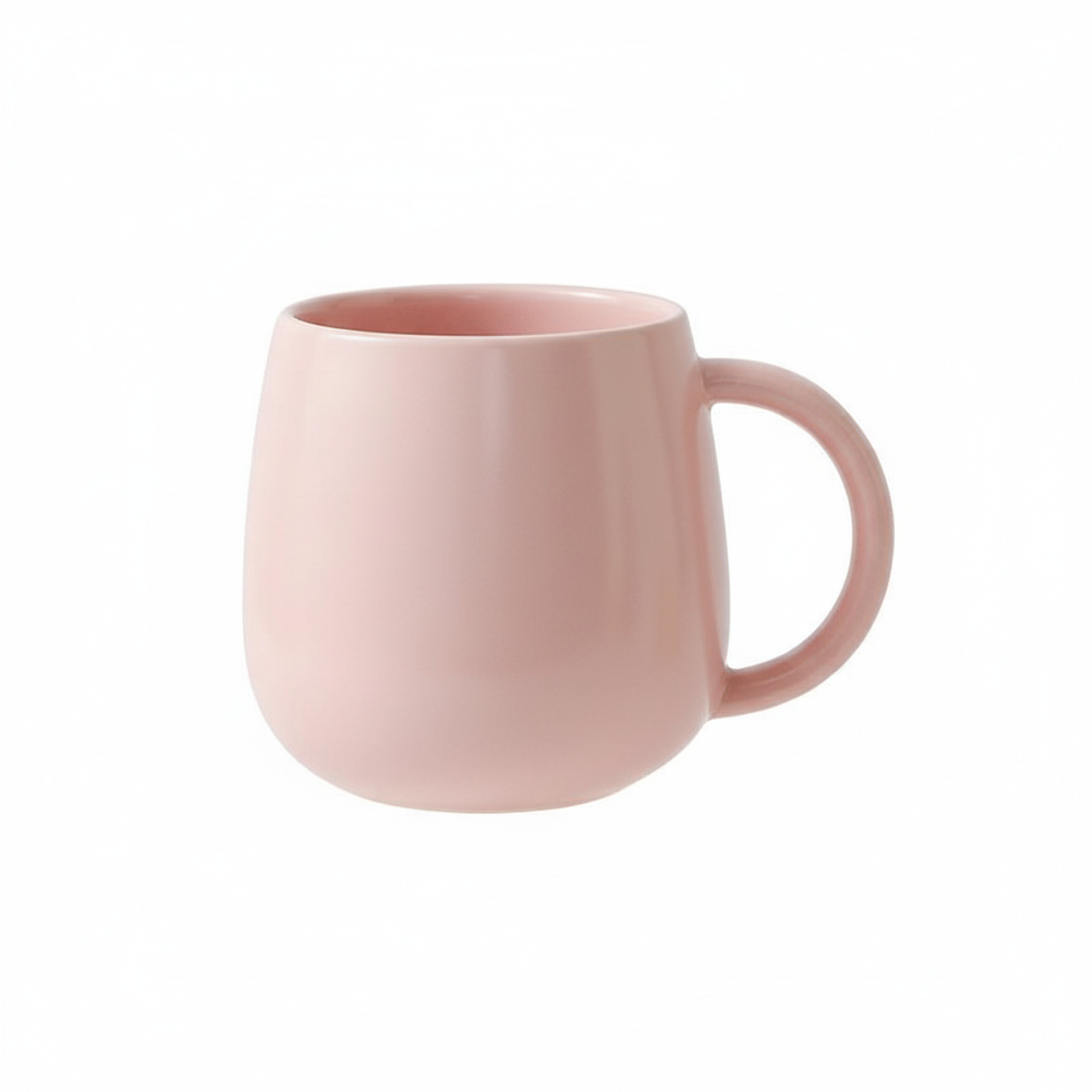 Pink Macaron Ceramic Coffee Mug 480ml | Belly Cup Kemu |Fashion Home Kitchen Beauty