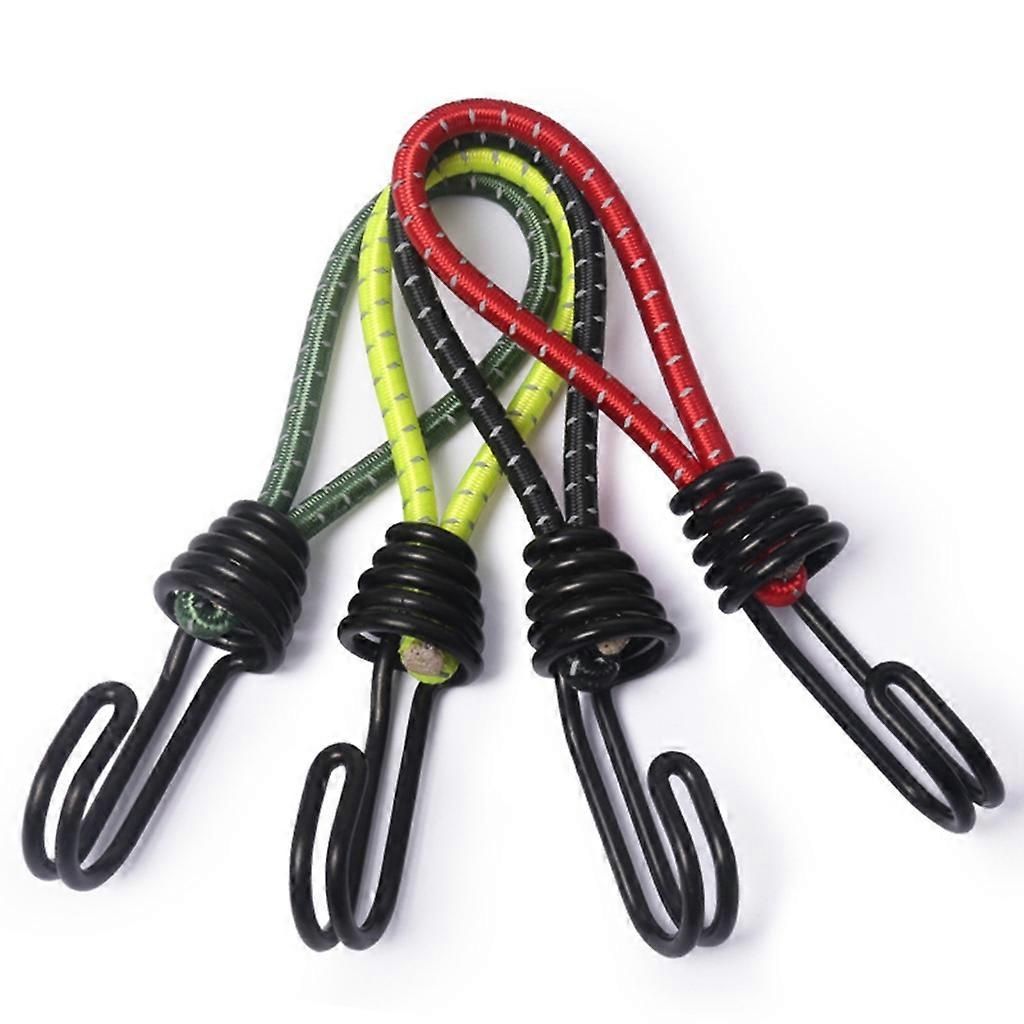 10Pcs Tent Stretch Strap Set Bungee Cords Set with Hooks, Metal Shock Cord Hook - Black Kemu |Fashion Home Kitchen Beauty