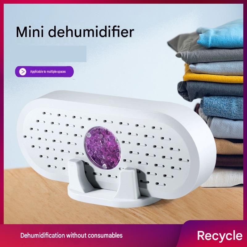 Mini Rechargeable Dehumidifier for Wardrobes, Closets and Shoe Cabinets, Reusable Moisture Absorber with Colour Indicator, Compact Anti-Mould Humidity Control Device Kemu |Fashion Home Kitchen Beauty