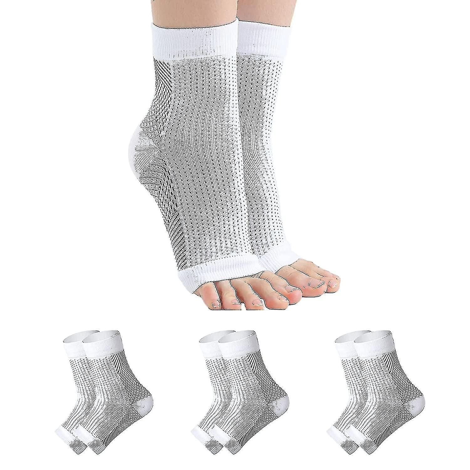 Neuropathy Compression Socks 3 Pairs | Ankle & Foot Support for Pain Relief | Breathable Nylon | L/XL Kemu |Fashion Home Kitchen Beauty