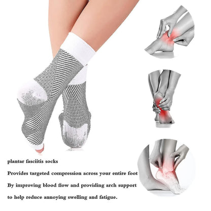 Neuropathy Compression Socks 3 Pairs | Ankle & Foot Support for Pain Relief | Breathable Nylon | L/XL Kemu |Fashion Home Kitchen Beauty