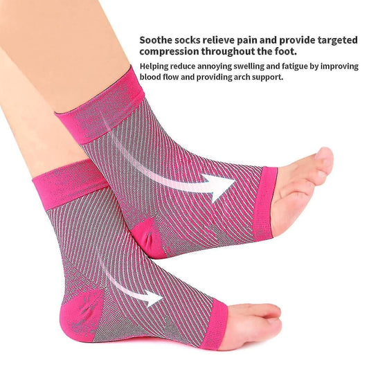 Neuropathy Compression Socks 3 Pairs | Ankle & Foot Support for Pain Relief | Breathable Nylon | L/XL Kemu |Fashion Home Kitchen Beauty