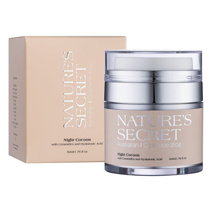 Night Cocoon Moisturiser 50ml | Overnight Repair Face Cream for Hydration, Skin Renewal, Fine Lines & Wrinkles | Australian Made Kemu |Fashion Home Kitchen Beauty