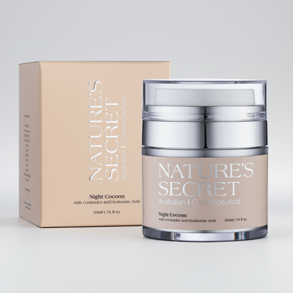 Night Cocoon Moisturiser 50ml | Overnight Repair Face Cream for Hydration, Skin Renewal, Fine Lines & Wrinkles | Australian Made Kemu |Fashion Home Kitchen Beauty